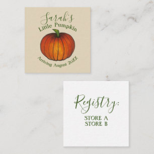 Kleine Pumpkin Kinderdusche Neue Anreise Herbst Begleitkarte