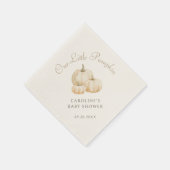 Kleine Pumpkin Minimalistische Herbstdusche Serviette (Ecke)