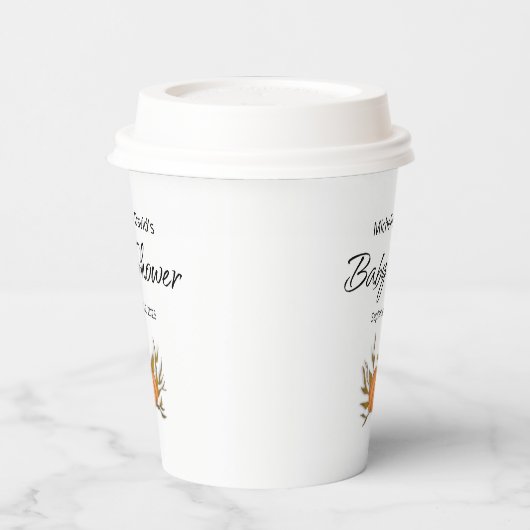 Kleine Pumpkin Niedliche Herbstdusche Pappbecher (Links)