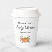 Kleine Pumpkin Niedliche Herbstdusche Pappbecher (Vorderseite)