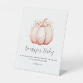 Kleine Pumpkin Pink Babyduschbücher für Baby Sockelschild (Vorderseite)