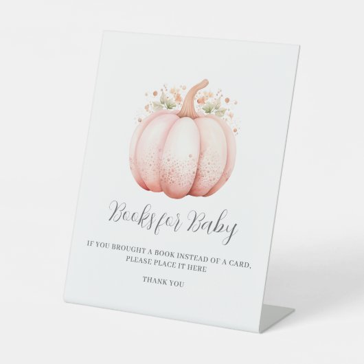 Kleine Pumpkin Pink Babyduschbücher für Baby Sockelschild (Vorderseite)