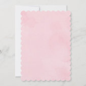 Kleine Pumpkin Pink Gold Floral Fall Baby Dusche Einladung (Rückseite)