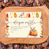 Kleine Pumpkin Puppy Diaper Raffle Baby Dusche Begleitkarte