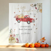 Kleine Pumpkin Red Truck Baby Dusche Hintergrund Wandteppich
