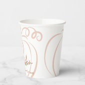 Kleine Pumpkin Terracotta Boho Babydusche Pappbecher (Links)