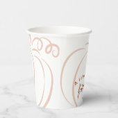 Kleine Pumpkin Terracotta Boho Babydusche Pappbecher (Rechts)