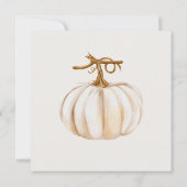 Kleine Pumpkin Wasserfarbe Kinderdusche Einladung (Rückseite)