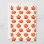 Kleine Pumpkin Wasserfarben Kinderdusche laden ein Einladung (Rückseite)