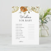 Kleine Pumpkin wünscht sich eine Babyduschkarte Einladung (Stehend Vorderseite)