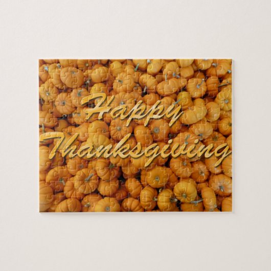 Kleine Pumpkins glücklich Thanksgiving Puzzle (Horizontal)