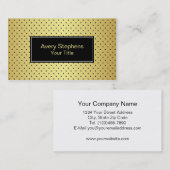 Kleine Punkte auf Gold Beruflich Visitenkarte (Vorne/Hinten)