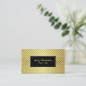 Kleine Punkte auf Gold Beruflich Visitenkarte (Stehend Vorderseite)