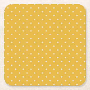 Kleine Punkte Candy Gelb Papieruntersetzer Rechteckiger Pappuntersetzer