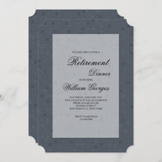 Kleine Quadrat-Einladung Einladung (Vorne/Hinten)