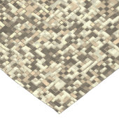 Kleine Quadrate, braun bis beige Großer Tischläufer (Ecke)