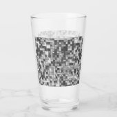 Kleine Quadrate, Grautöne runden das Bild ab Glas (Rückseite)