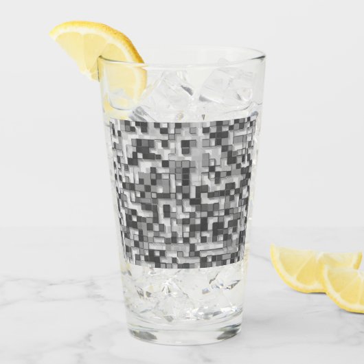 Kleine Quadrate, Grautöne runden das Bild ab Glas (Vorderseite Ice)