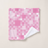Kleine Quadrate mit digitalem Violet Badhandtuch Set (Waschlappen)