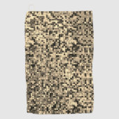 Kleine Quadrate oder Fliesen, beige Khaki-Farbe Golfhandtuch (Vorderseite)