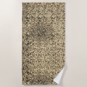 Kleine Quadrate oder Fliesen, beige Khaki-Farbe Strandtuch (Vorderseite)