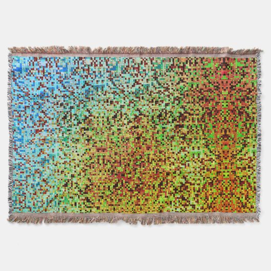 Kleine Quadrate oder Fliesen in Grün und Orange Decke (Vorderseite)