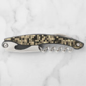 Kleine Quadrate oder Fliesen, Khaki oder Beige, ve Kellnermesser (Vorderseite)