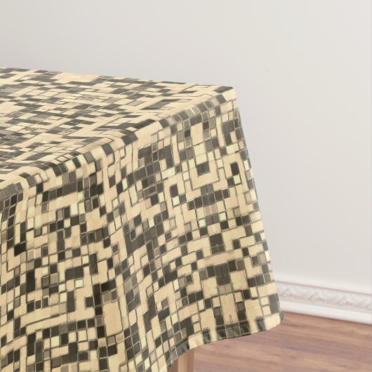 Kleine Quadrate oder Fliesen, Khaki oder Beige, ve Tischdecke (Beispiel)