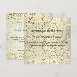 Kleine Quadrate oder Fliesen, verschwommen und bei Einladung