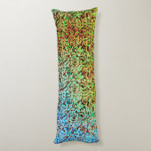 Kleine Quadrate oder Kachel in Grün und Orange Seitenschläferkissen (Rückseite (Vertikal))