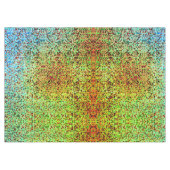 Kleine Quadrate oder Kachel in Grün und Orange Tischdecke (Vorderseite (Horizontal))