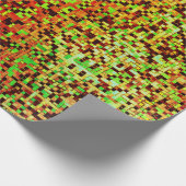 Kleine Quadrate oder Kacheln, grün und braun, unsc Geschenkpapier (Ecke)