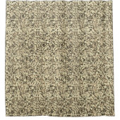 Kleine Quadrate überlappen, braun bis beige Duschvorhang (Vorderseite)
