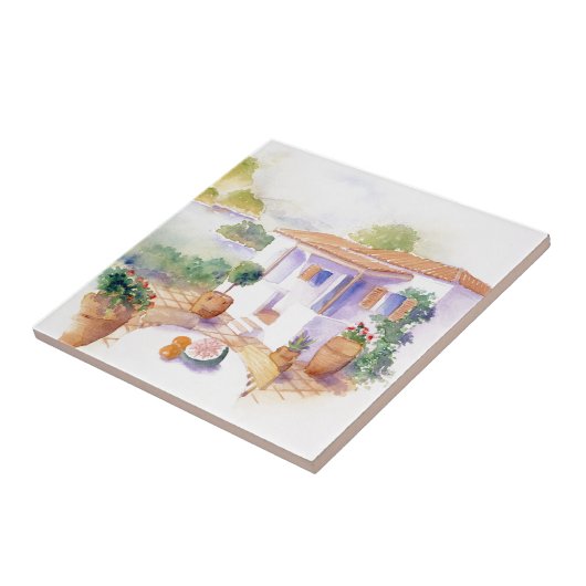 Kleine quadratische Fliese Meditteranean (Seite)