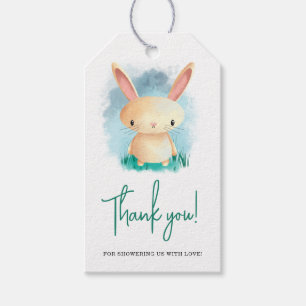Kleine Rabbit Babydusche danke Geschenkanhänger