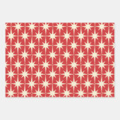 Kleine Raketen Retro Mittelalter Modernes Raumzeit Geschenkpapier Set (Vorderseite 3)