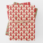 Kleine Raketen Retro Mittelalter Modernes Raumzeit Geschenkpapier Set (Beispiel)