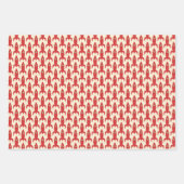 Kleine Raketen Retro Mittelalter Modernes Raumzeit Geschenkpapier Set (Vorderseite)