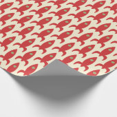 Kleine Raketen Retro Mitteljahrhundert Modernes At Geschenkpapier (Ecke)