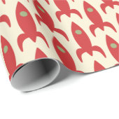 Kleine Raketen Retro Mitteljahrhundert Modernes At Geschenkpapier (Rolleneckpunkt)