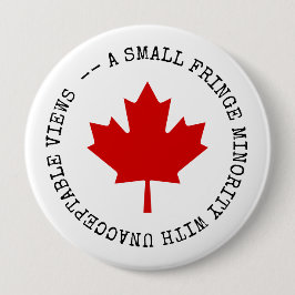 Kleine Randminderheit mit unannehmbaren Ansichten Button