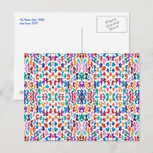 Kleine Random Shapes Multi Postcard Postkarte (Vorne/Hinten)
