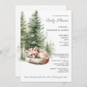 Kleine Rascal Raccoon Forest Baby Dusche Einladung (Vorne/Hinten)