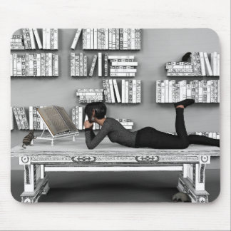 Kleine rat de Bibliothèque (Bücherwurm) Mousepad