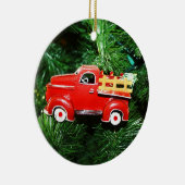 Kleine Red Christmas Pick up Truck Ornament (Rechts)