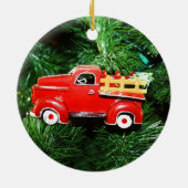 Kleine Red Christmas Pick up Truck Ornament (Hinten)