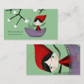 Kleine Red Ridding Hood Schneekarte Visitenkarte (Vorne/Hinten)