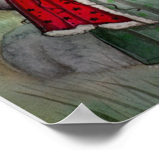 Kleine Red Riding Hood Big Eye Baby Puppenkunst Poster (Ecke)