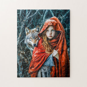 Kleine Red Riding Hood mit dem Wolf Puzzle