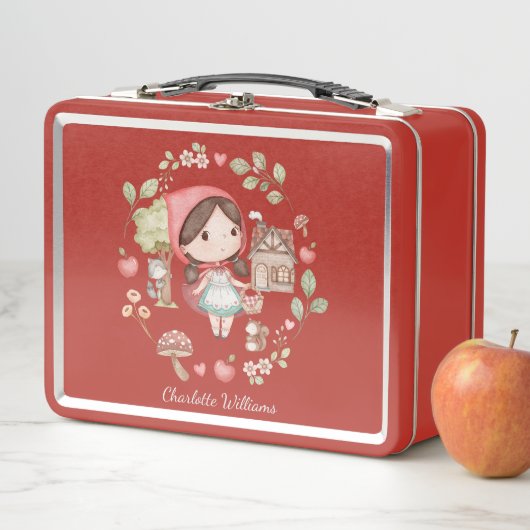 Kleine Red Riding Hood Niedlich Whimsical School Metall Brotdose (Beispiel)